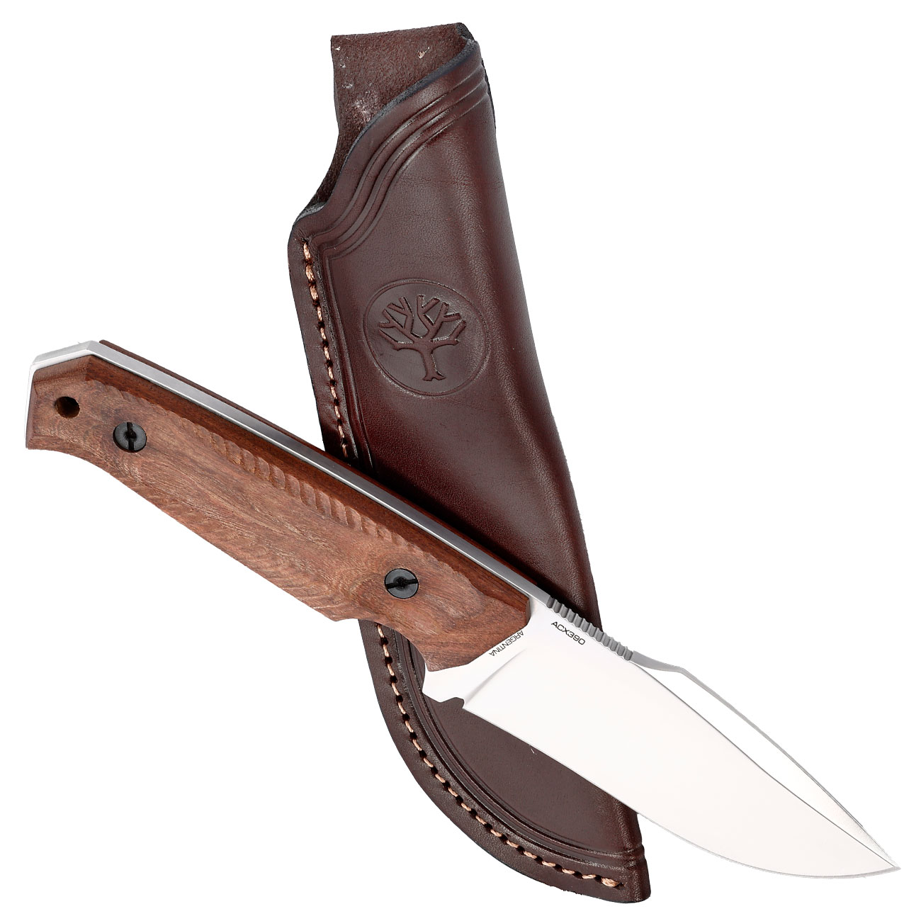 Bker Grtelmesser Arbolito Bison Guayacan 2.0 ACX 390 Stahl Ebenholz inkl. Lederscheide Bild 3