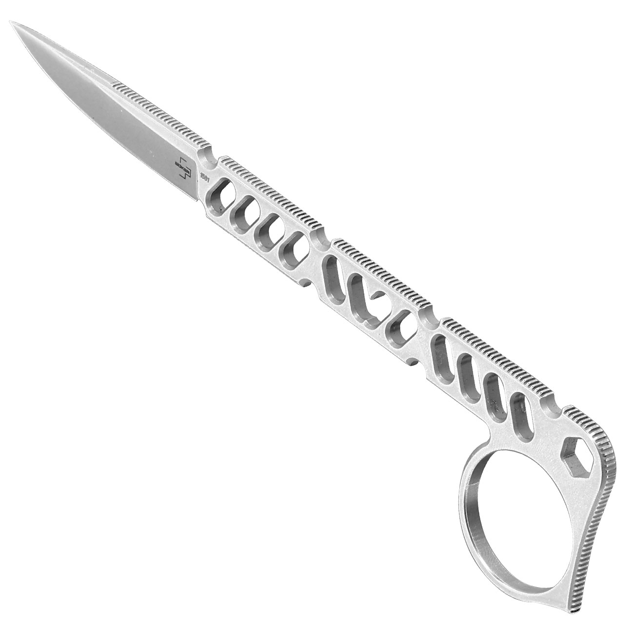 Bker Plus Neck Knife Sigurd 42 silber inkl. Kydexscheide und Grtelclip Bild 6