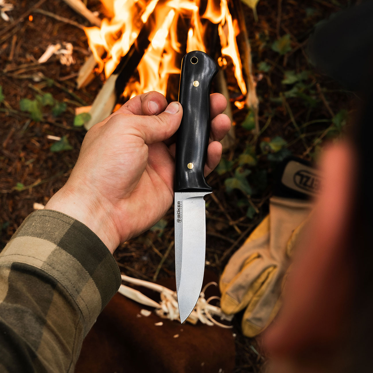 Midgards Neck Knife Honeycomb Balance Line silber inkl. Kydexscheide und Kugelkette Bild 7