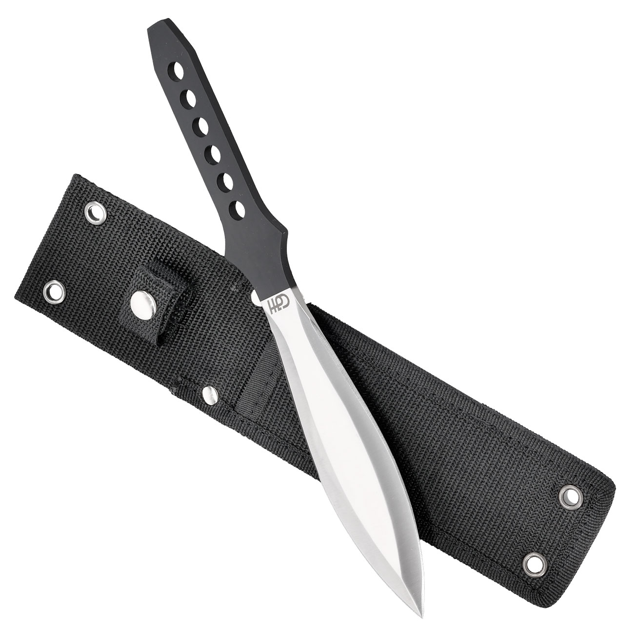 Herbertz Wurfmesser 26cm schwarz/silber inkl. Nylonscheide Bild 3