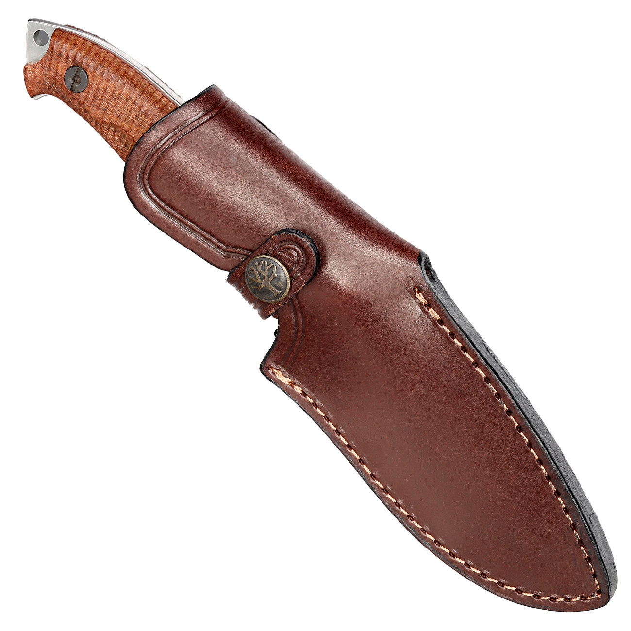 Bker Grtelmesser Arbolito Buffalo Soul 42 Bhler N695 Stahl Ebenholz inkl. Lederscheide Bild 4