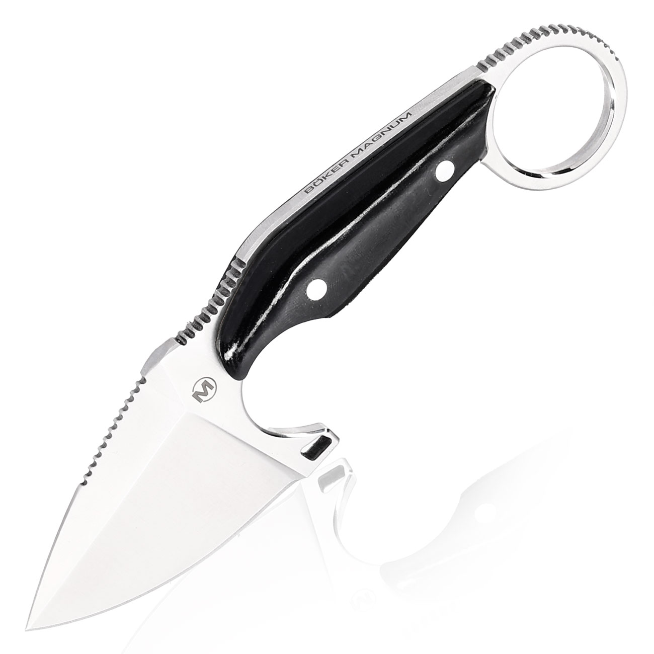 Magnum Grtelmesser Enki silber/schwarz inkl. Kydexscheide und Grteladapter