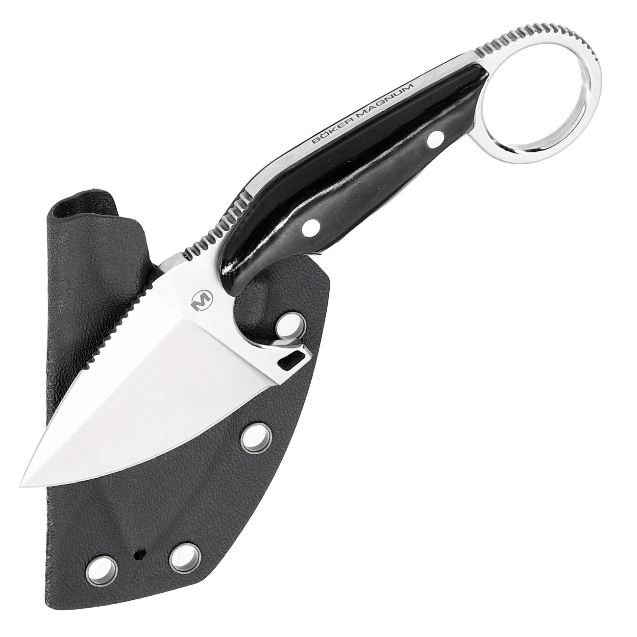 Magnum Grtelmesser Enki silber/schwarz inkl. Kydexscheide und Grteladapter Bild 3