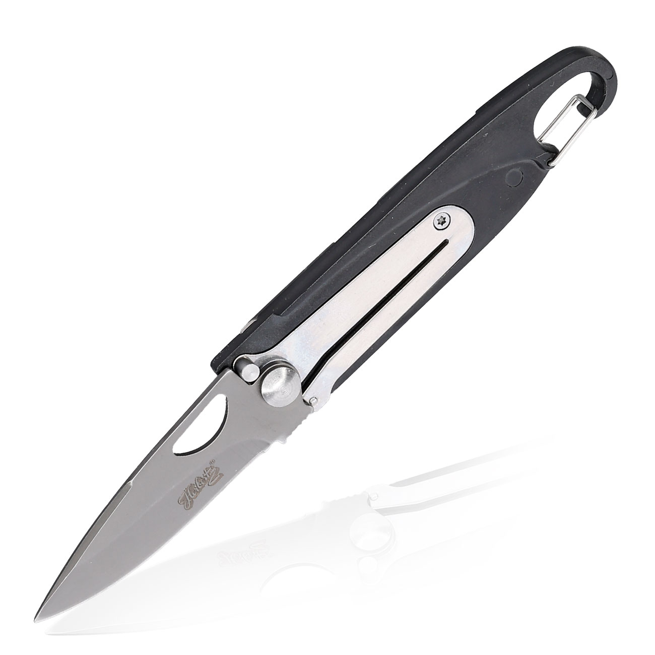 Herbertz Einhandmesser mit Rescue Tool schwarz inkl. Karabiner
