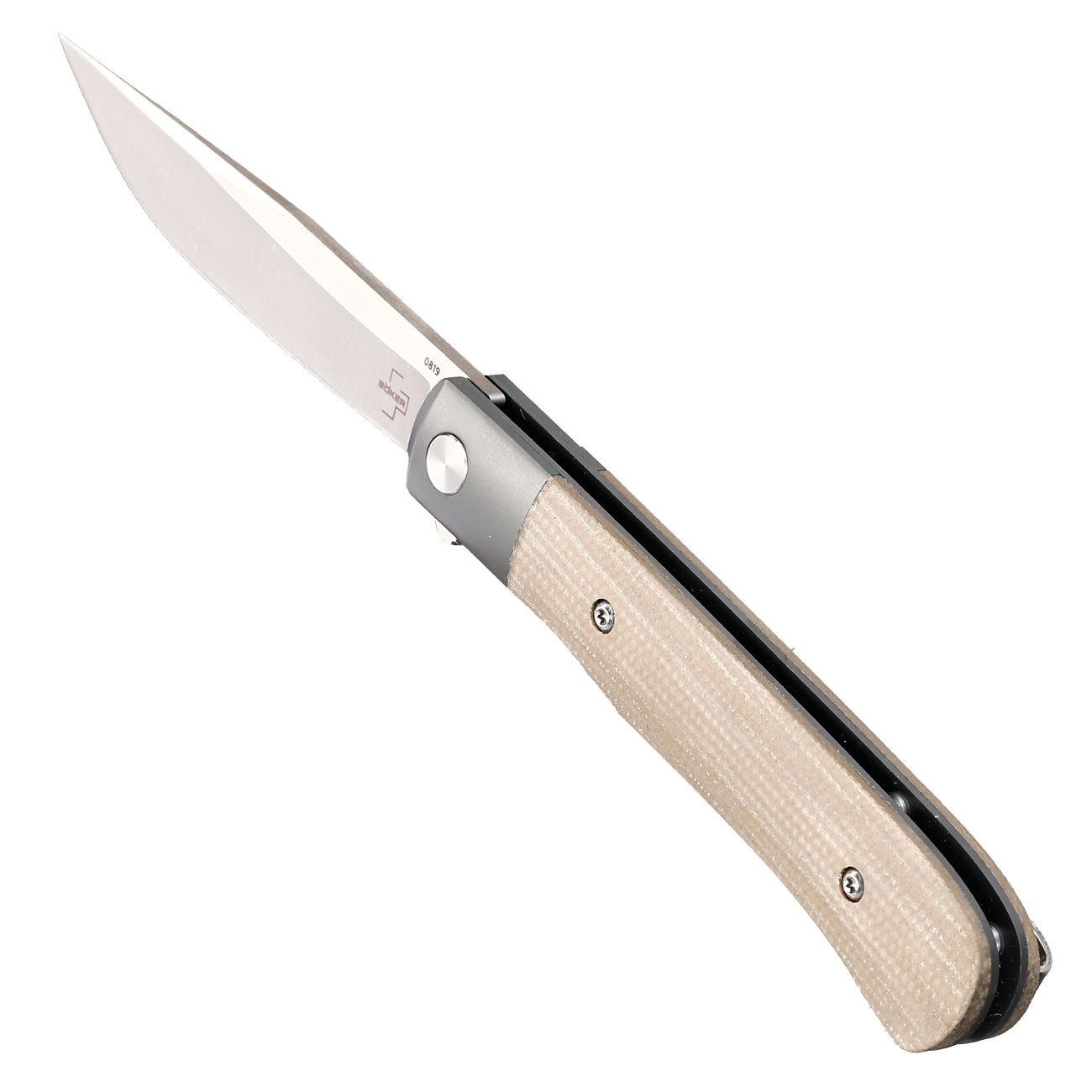 Bker Plus Einhandmesser Modern Trapper Nitro-V Stahl grau inkl. Grtelclip Bild 6