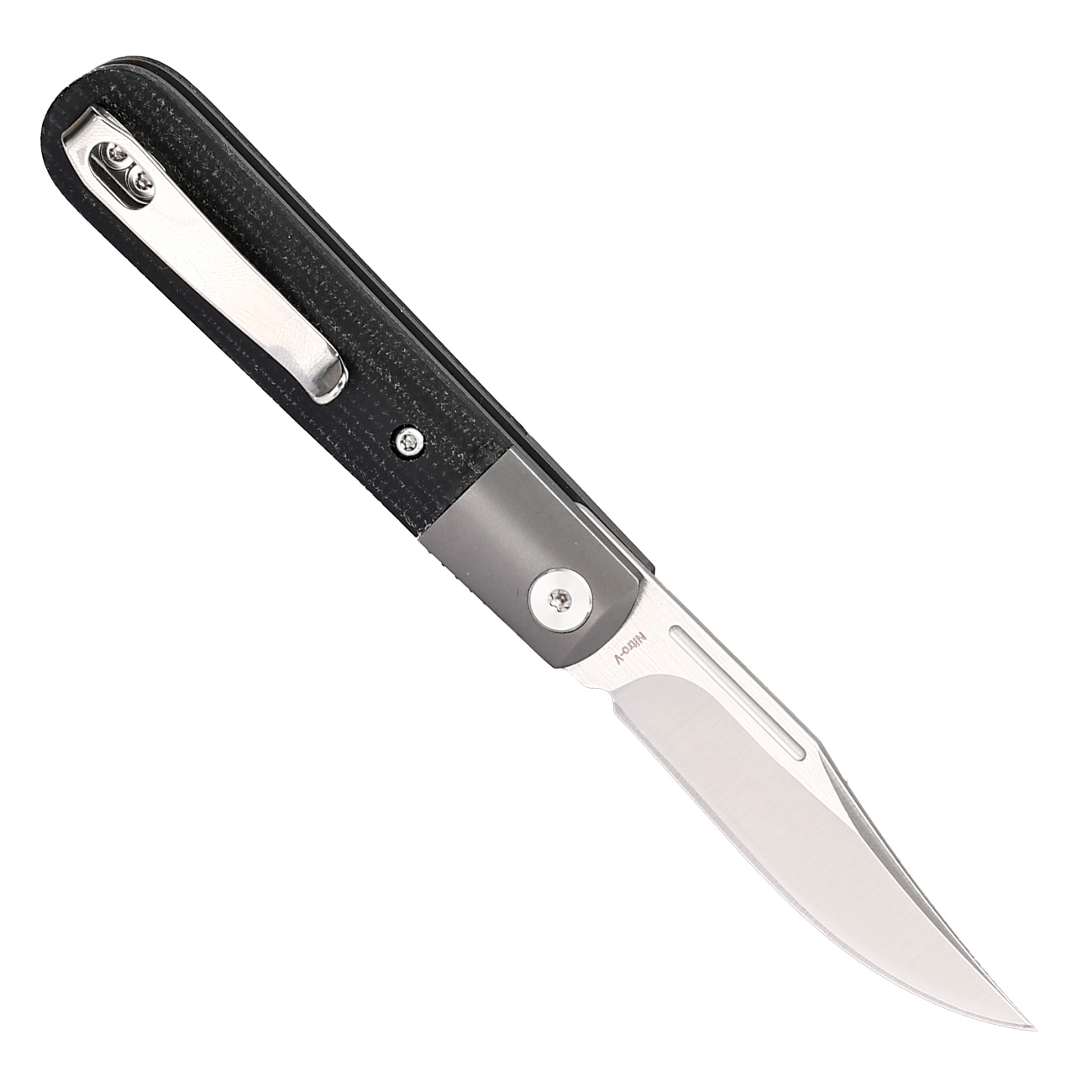 Bker Plus Einhandmesser Modern Barlow Nitro-V Stahl schwarzgrau inkl. Grtelclip Bild 1