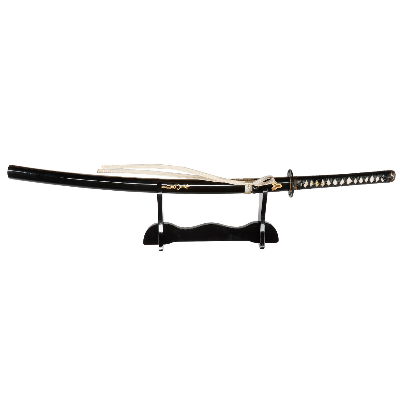 John Lee Katana Bride schwarz/wei inkl. Schwertkoffer, Schutzhlle, Holzstnder & Pflegeset Bild 5