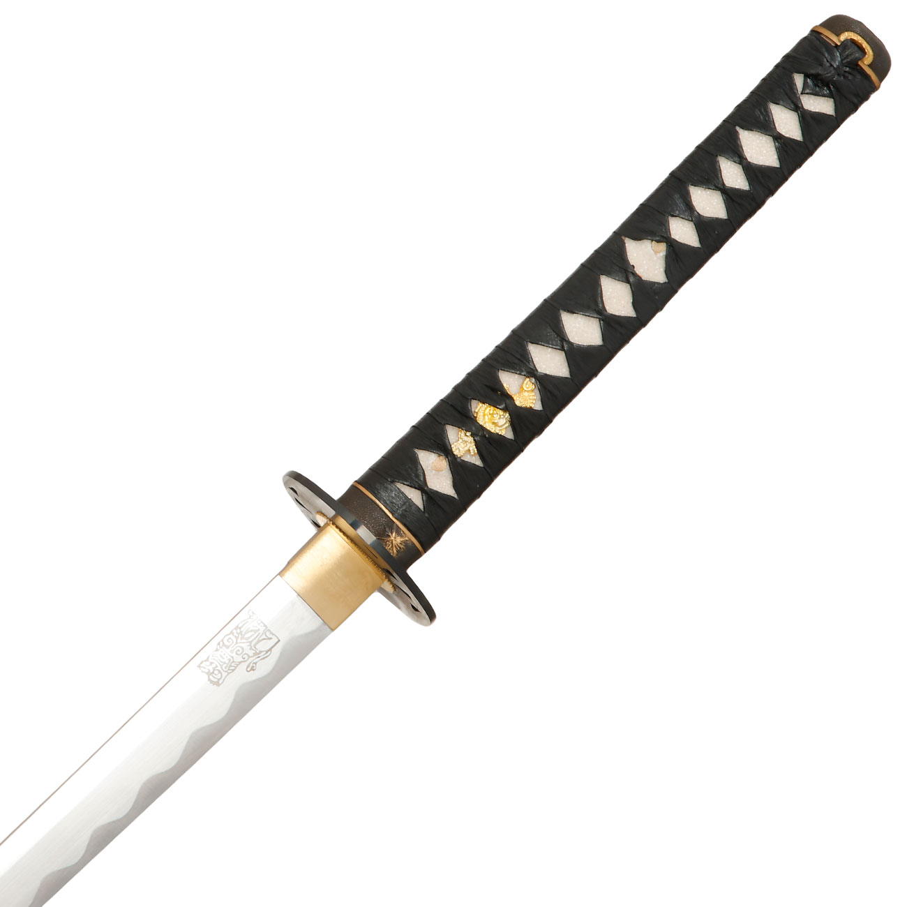 John Lee Katana Bride schwarz/wei inkl. Schwertkoffer, Schutzhlle, Holzstnder & Pflegeset Bild 8