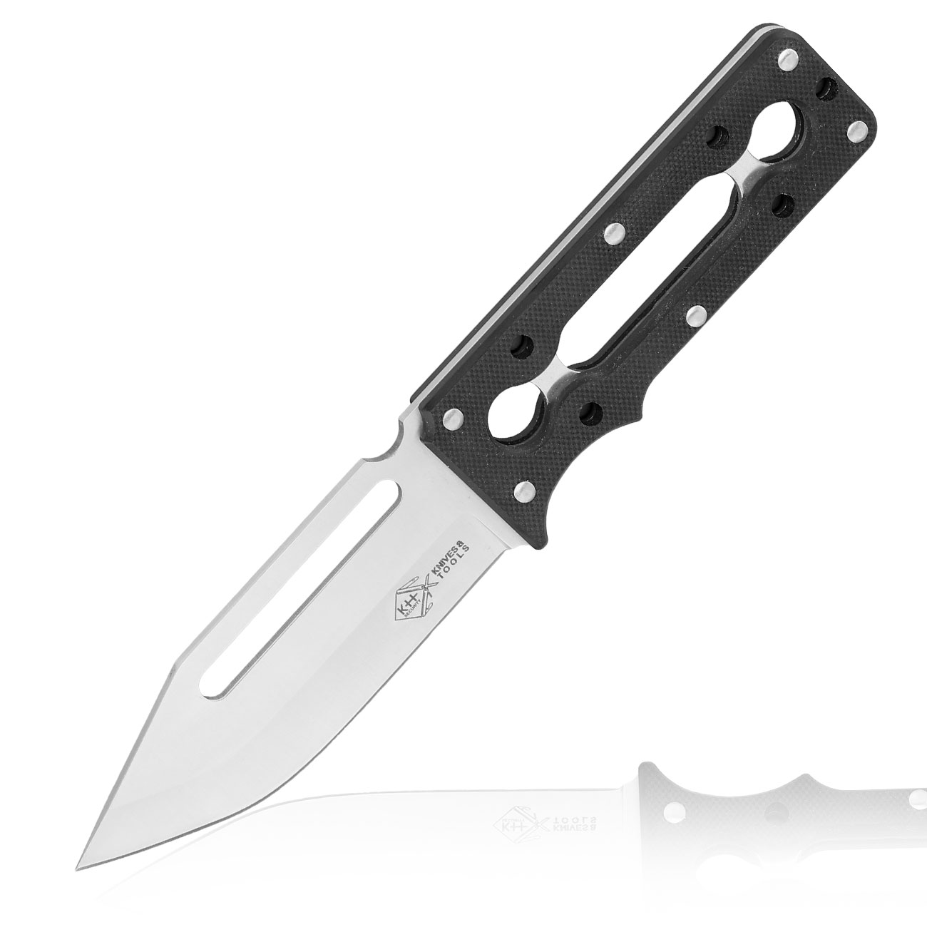 Outdoormesser Skelett Duo 2in1 schwarz inkl. Feuerstahl & Kydexscheide