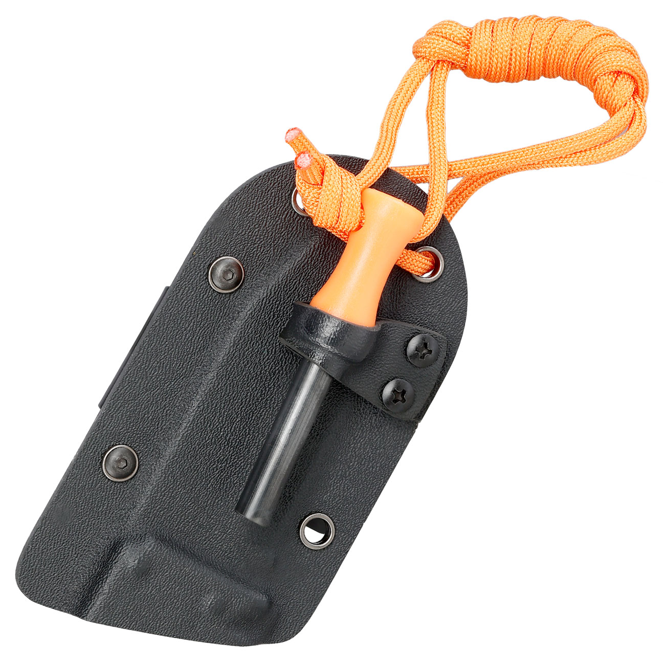 Outdoormesser Skelett Duo 2in1 schwarz inkl. Feuerstahl & Kydexscheide Bild 5