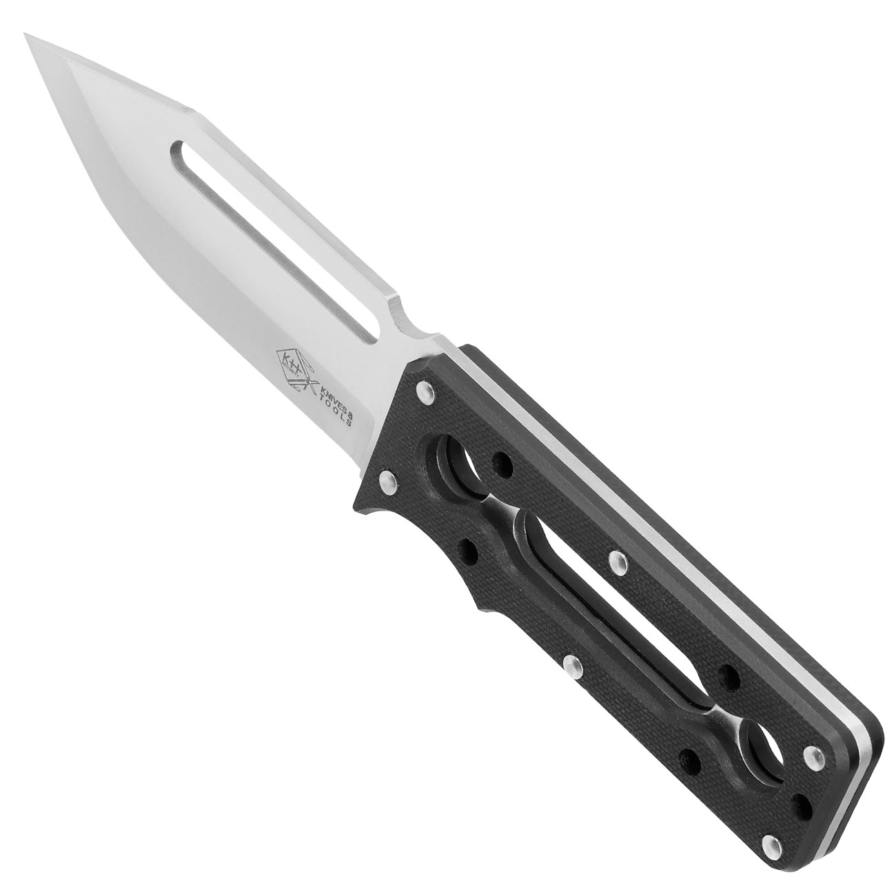 Outdoormesser Skelett Duo 2in1 schwarz inkl. Feuerstahl & Kydexscheide Bild 6