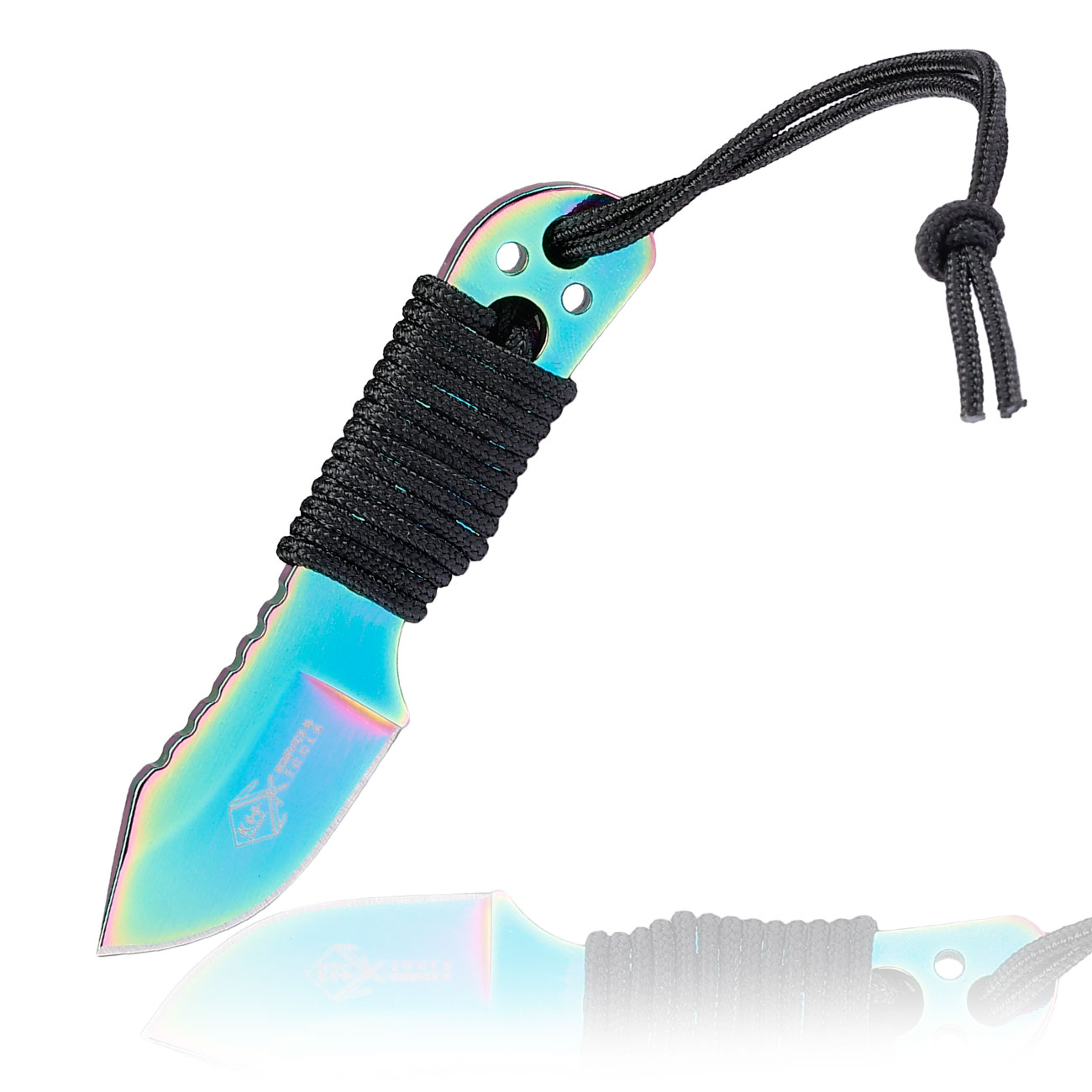 Neck Knife Little Rainbow inkl. Kydexscheide & Kugelkette