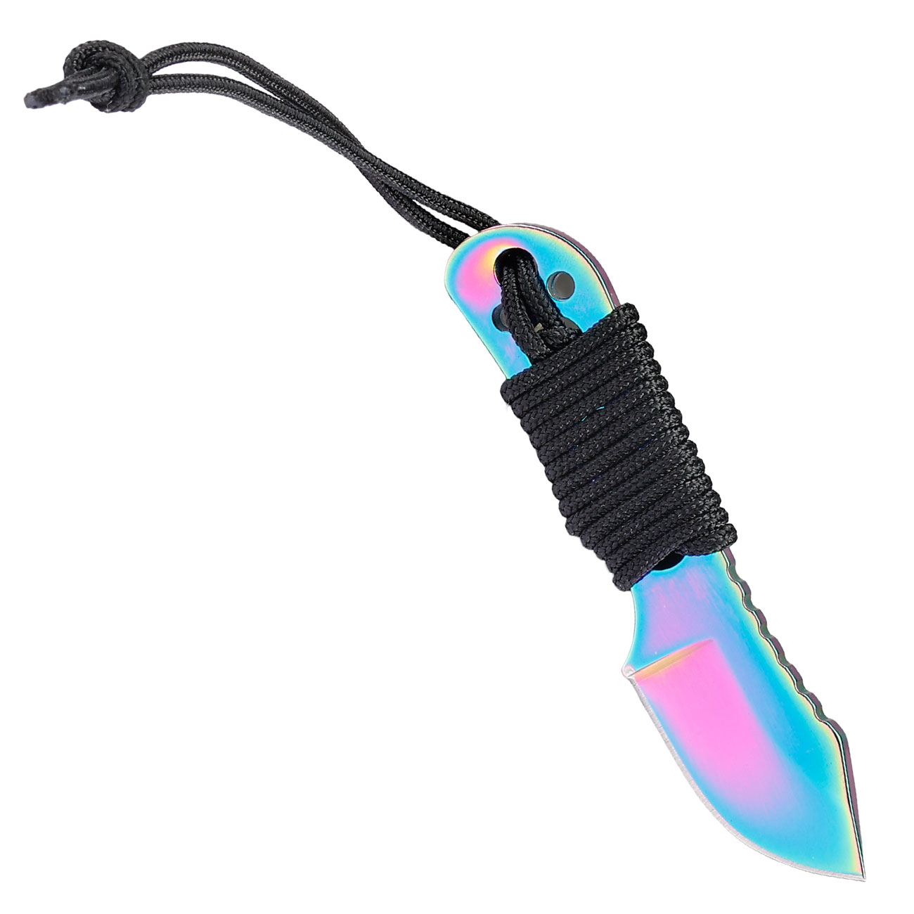 Neck Knife Little Rainbow inkl. Kydexscheide & Kugelkette Bild 1