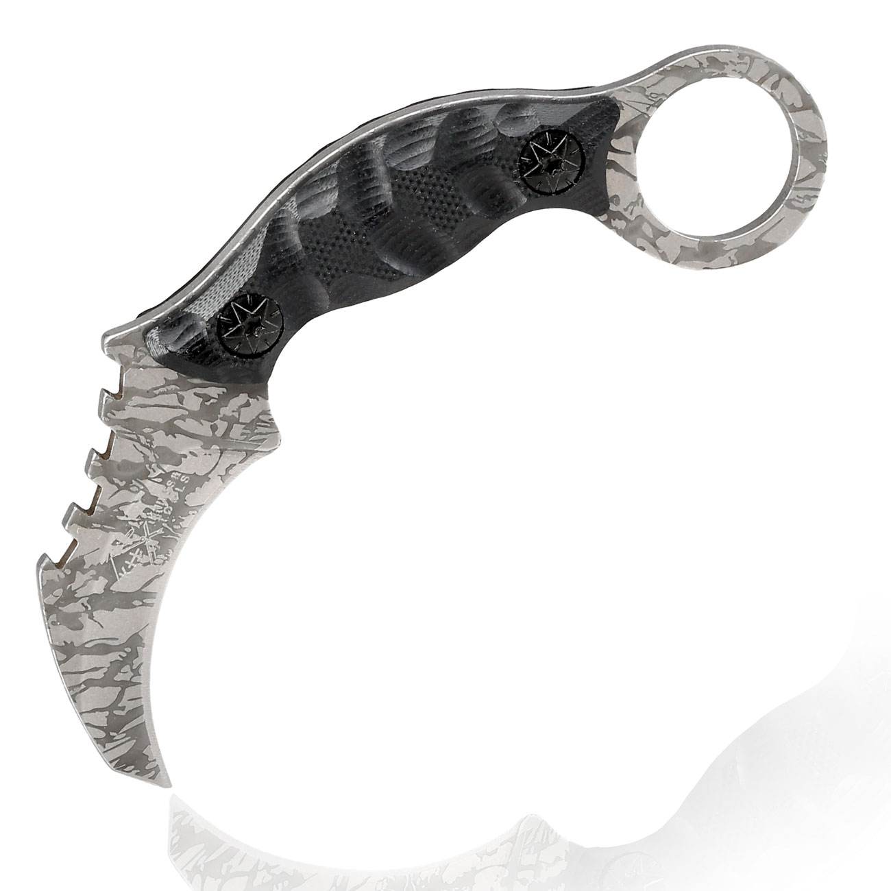 Karambit Neck Knife Shadow schwarz/grau inkl. Kydexscheide & Kugelkette
