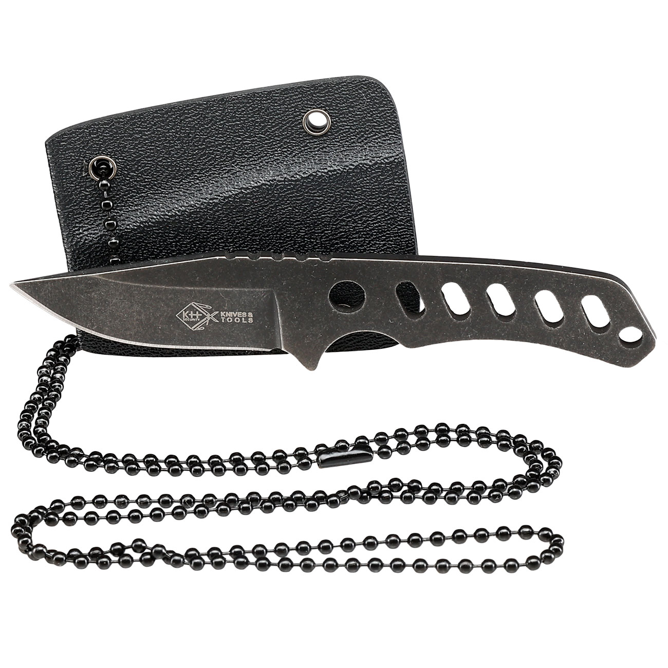Neck Knife Titan Skelett grau inkl. Kydexscheide & Kugelkette Bild 3