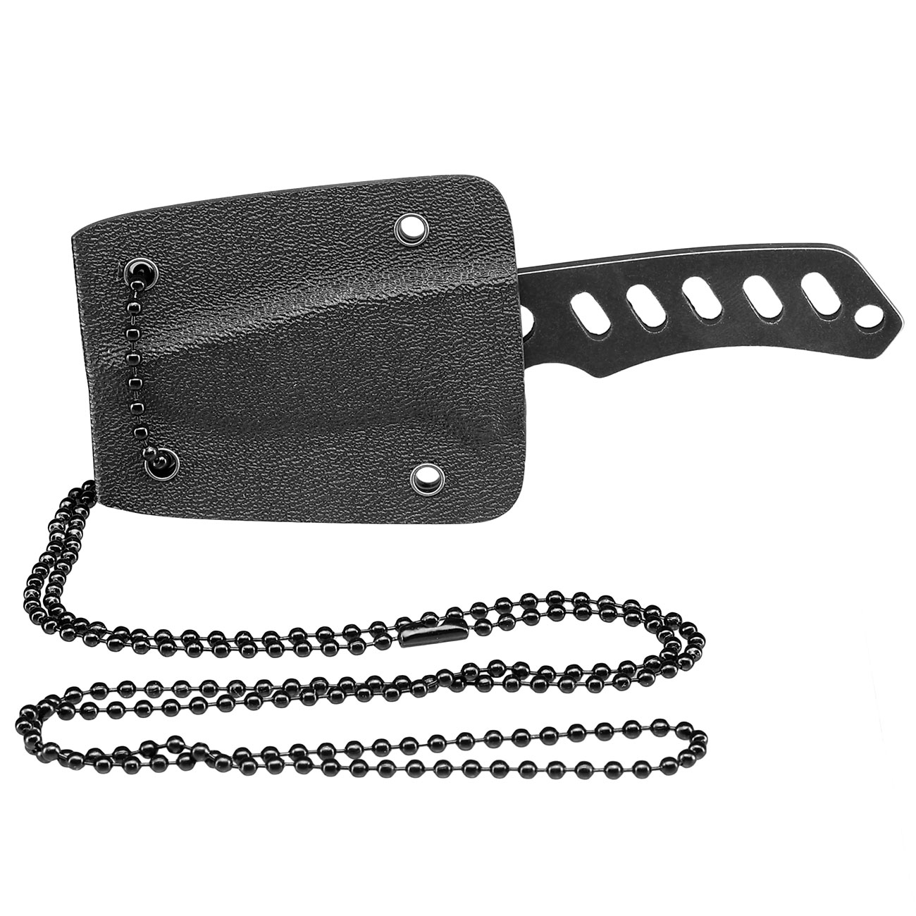 Neck Knife Titan Skelett grau inkl. Kydexscheide & Kugelkette Bild 4
