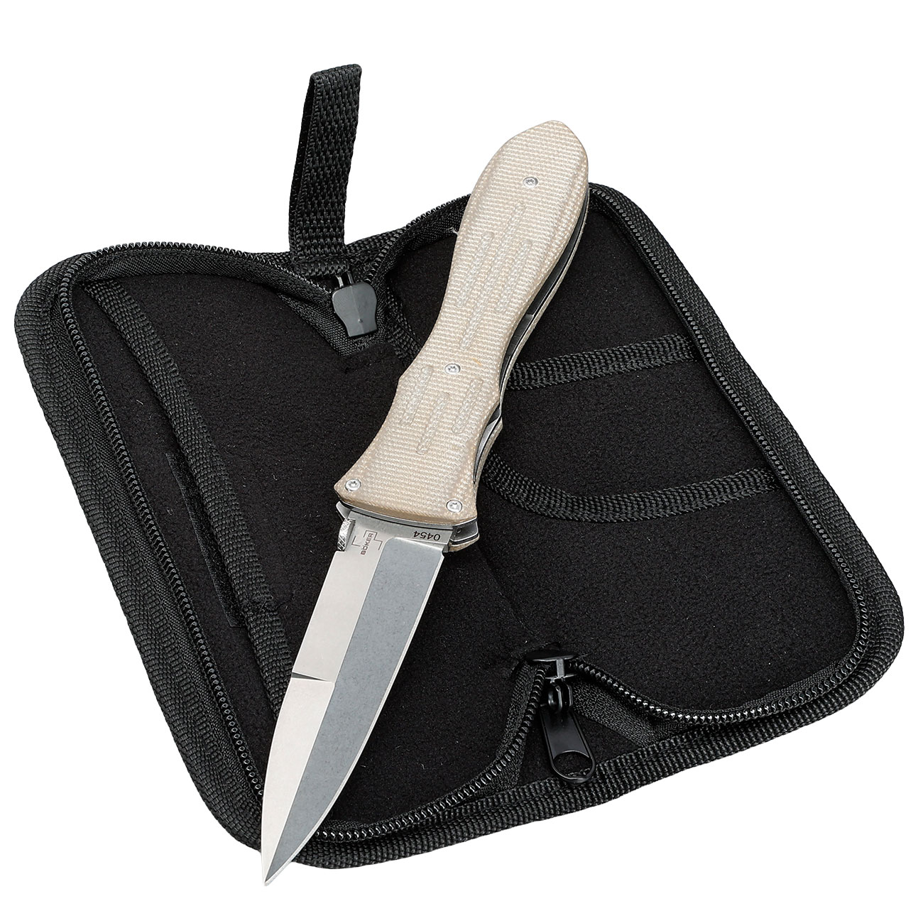 Bker Plus Einhandmesser Atropos hellbraun inkl. Grtelclip & Etui Bild 4