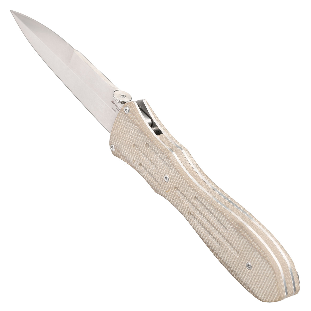 Bker Plus Einhandmesser Atropos hellbraun inkl. Grtelclip & Etui Bild 7