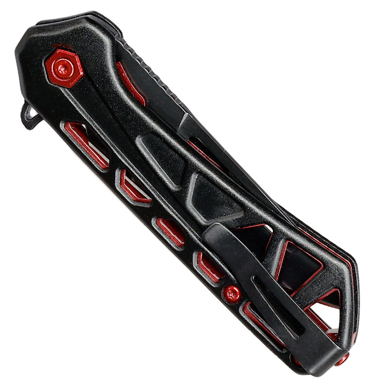 Buck Einhandmesser 813 Mini Trace OPS schwarz/rot inkl. Grtelclip Bild 5