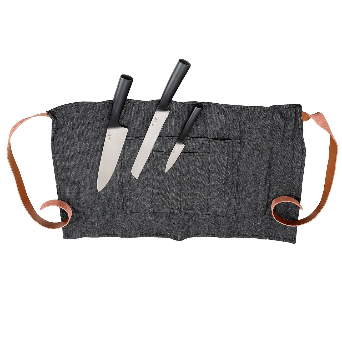 Homeys Geschenkset Grilla Barbecue inkl. 3 Messer, Schrze, Grillmatte & Aufbewahrungsdose Bild 1