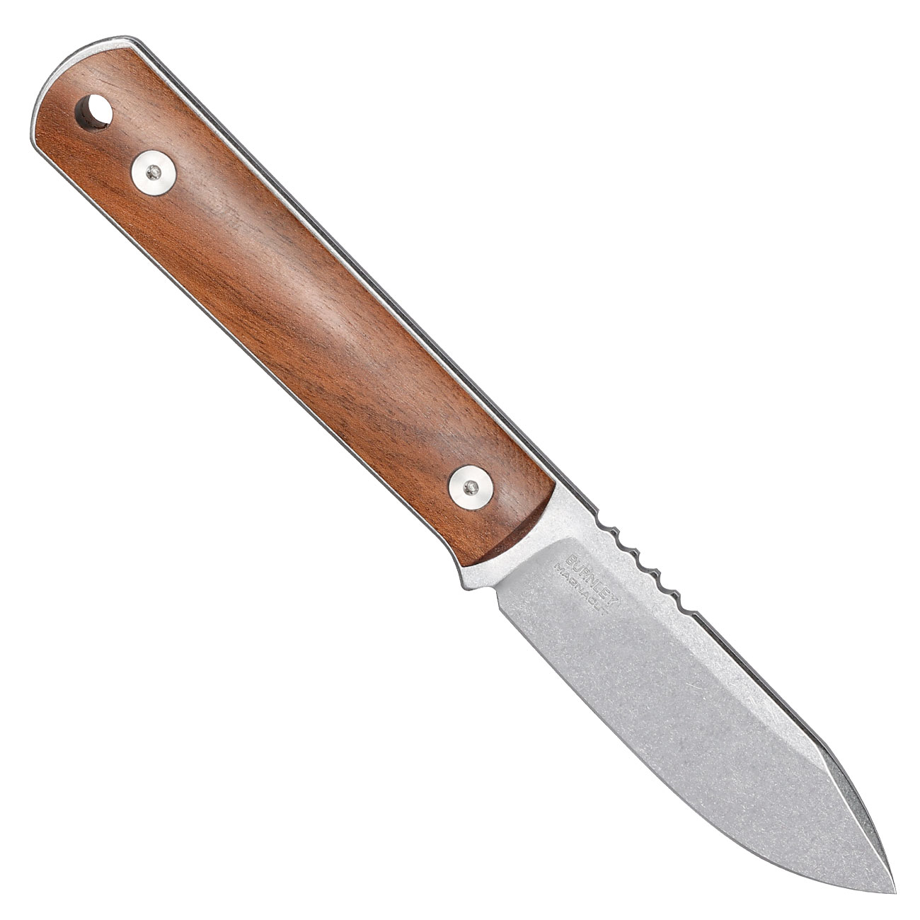 Bker Neck Knife BFF Packlite Walnuss silber/braun inkl. Kydexscheide, Kugelkette & Etui Bild 1