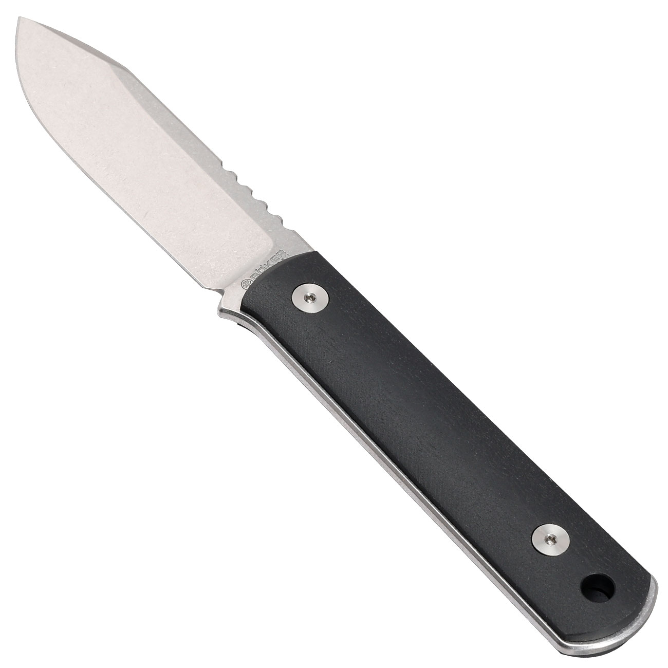 Bker Neck Knife BFF Packlite Richlite silber/schwarz inkl. Kydexscheide, Kugelkette & Etui Bild 2