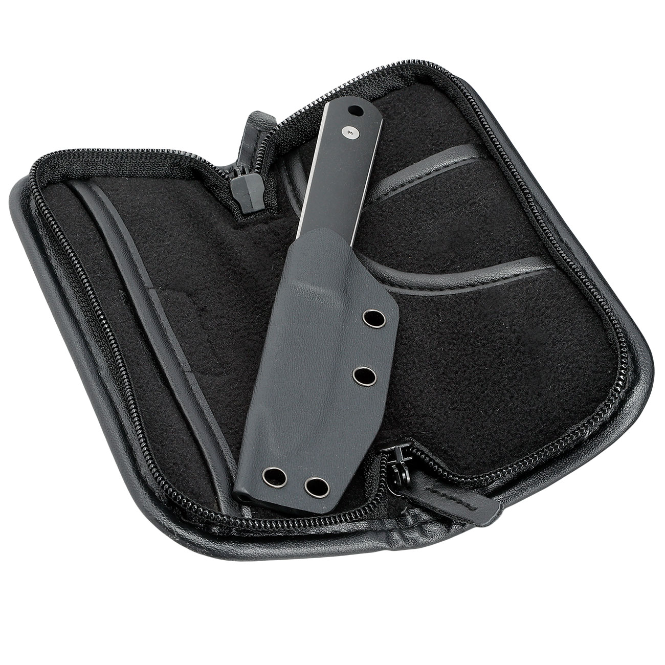 Bker Neck Knife BFF Packlite Richlite silber/schwarz inkl. Kydexscheide, Kugelkette & Etui Bild 3