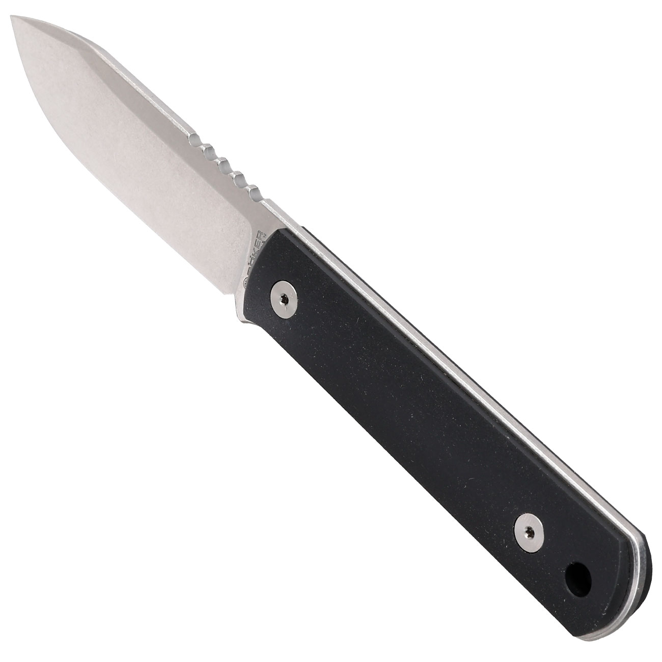 Bker Neck Knife BFF Packlite Richlite silber/schwarz inkl. Kydexscheide, Kugelkette & Etui Bild 8