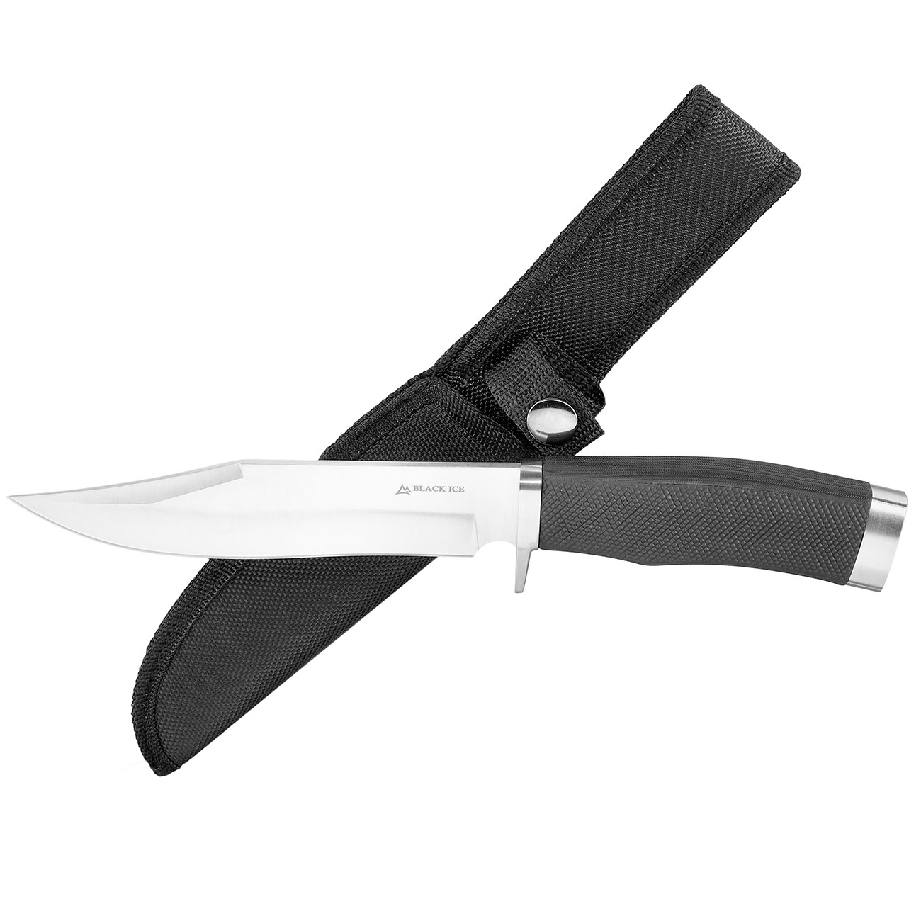 Black Ice Outdoormesser BIG silber/schwarz inkl. Nylonscheide Bild 3