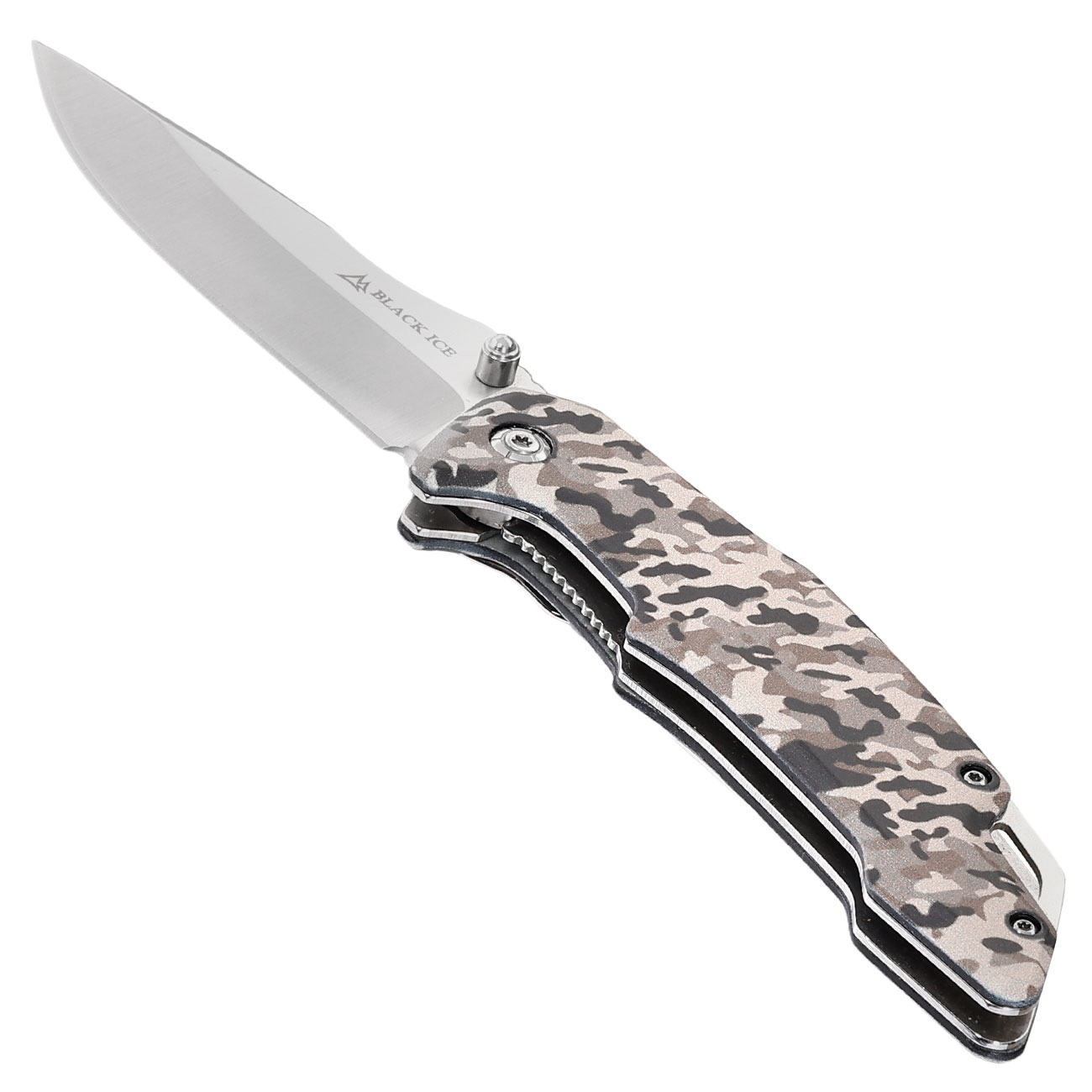 Black Ice Einhandmesser brown camo inkl. Grtelclip Bild 6