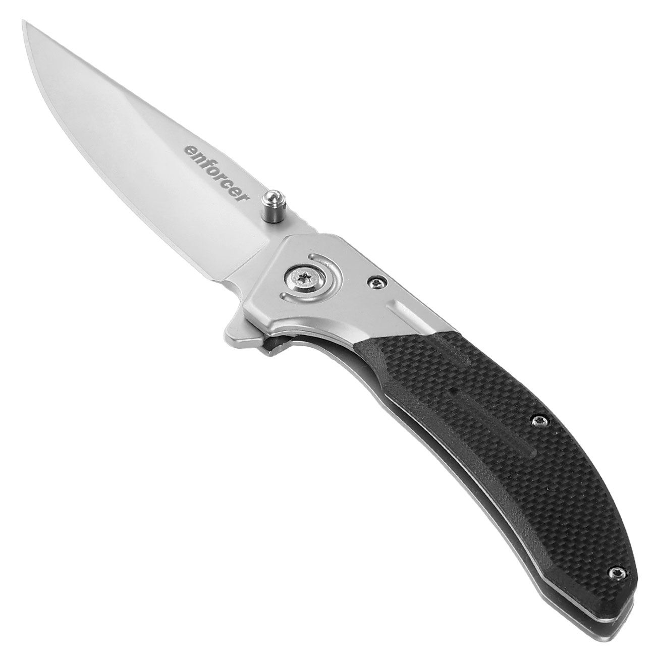 Enforcer Einhandmesser Hercules silber/schwarz inkl. Grtelclip Bild 3