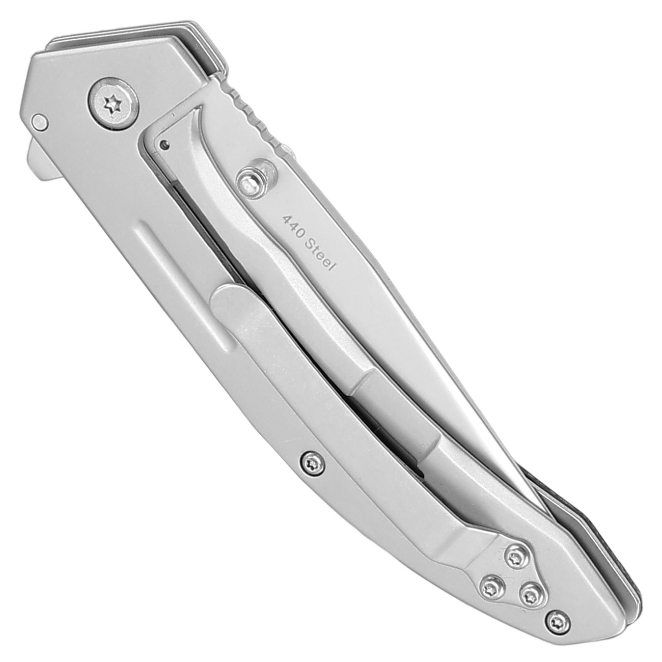 Enforcer Einhandmesser Hercules silber/schwarz inkl. Grtelclip Bild 5