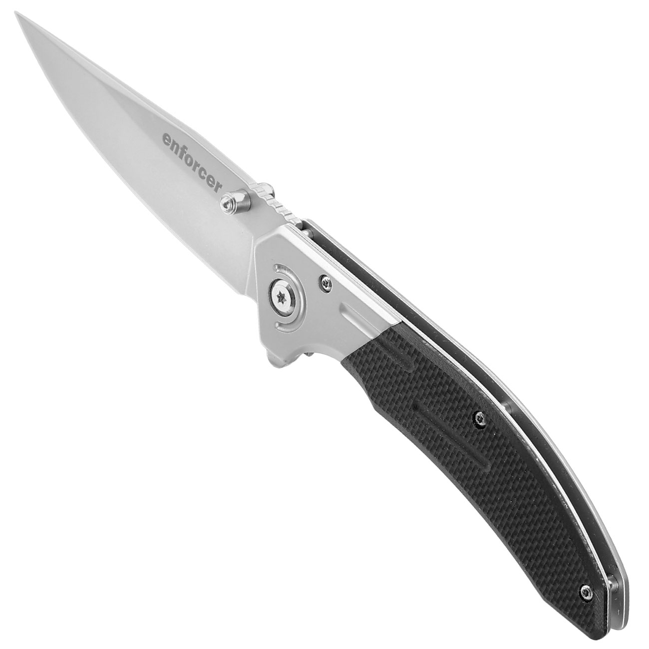 Enforcer Einhandmesser Hercules silber/schwarz inkl. Grtelclip Bild 6