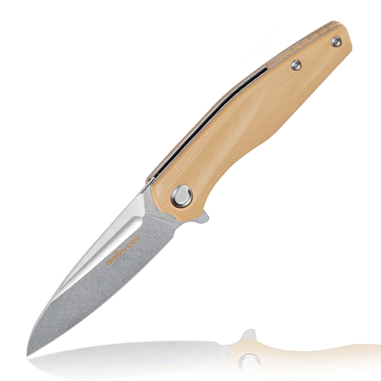 Enforcer Einhandmesser Wave silber/coyote inkl. Grtelclip