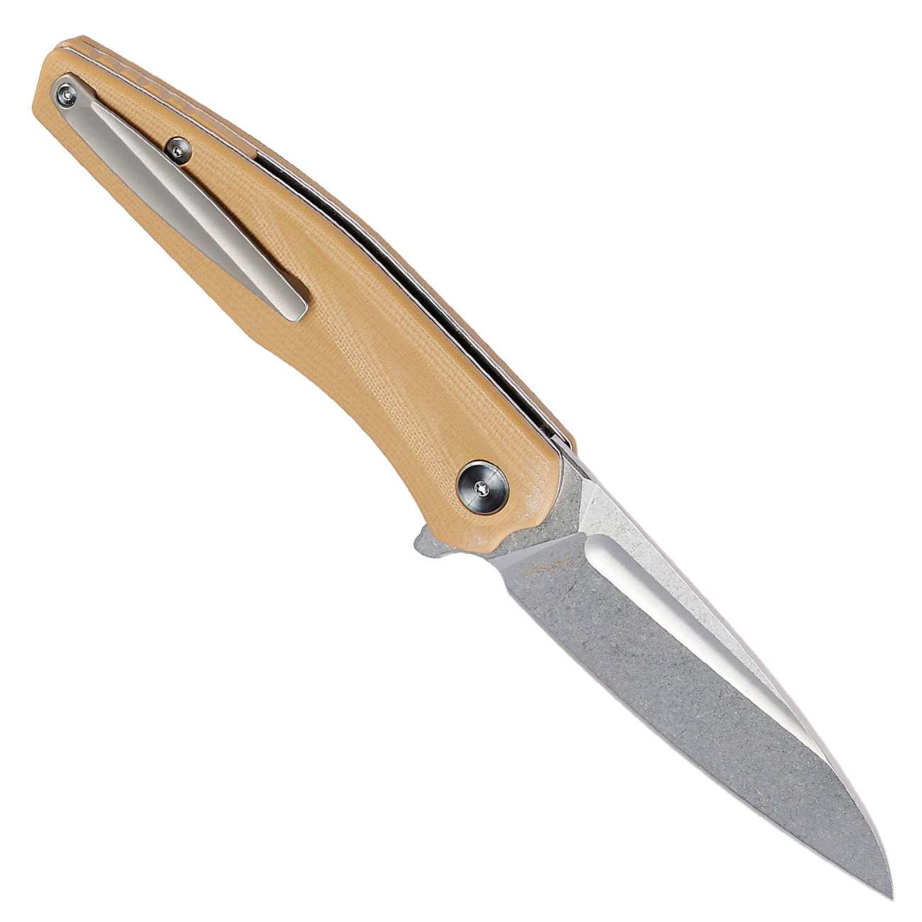 Enforcer Einhandmesser Wave silber/coyote inkl. Grtelclip Bild 1
