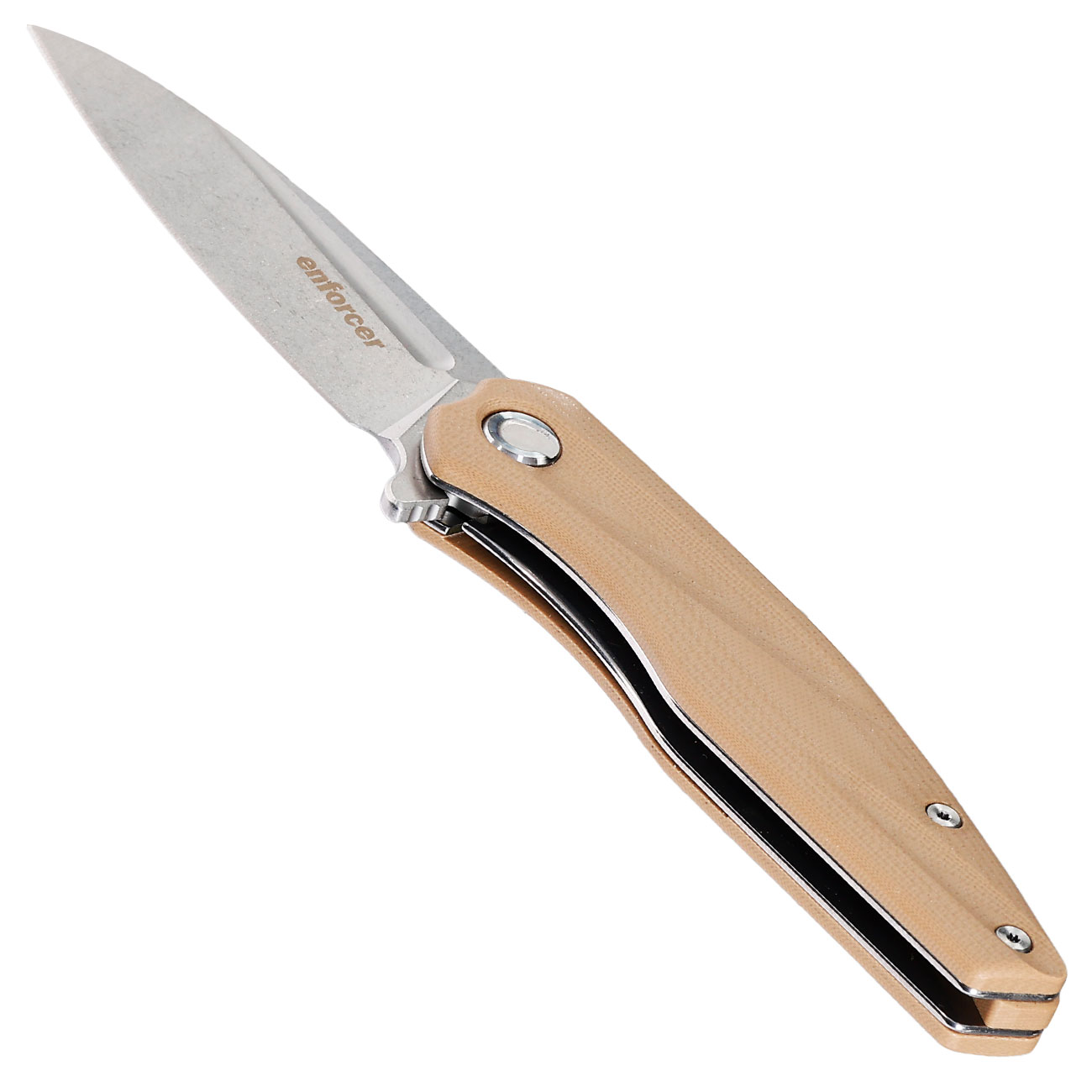 Enforcer Einhandmesser Wave silber/coyote inkl. Grtelclip Bild 3