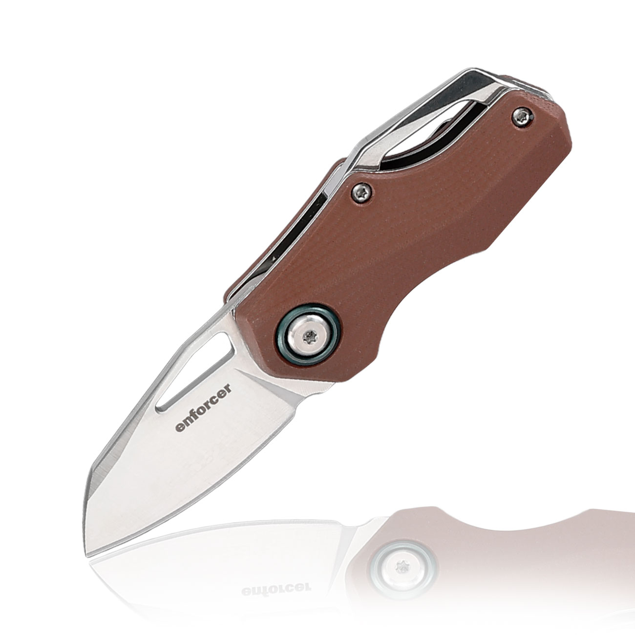 Enforcer Einhandmesser Chico silber/braun inkl. Grtelclip