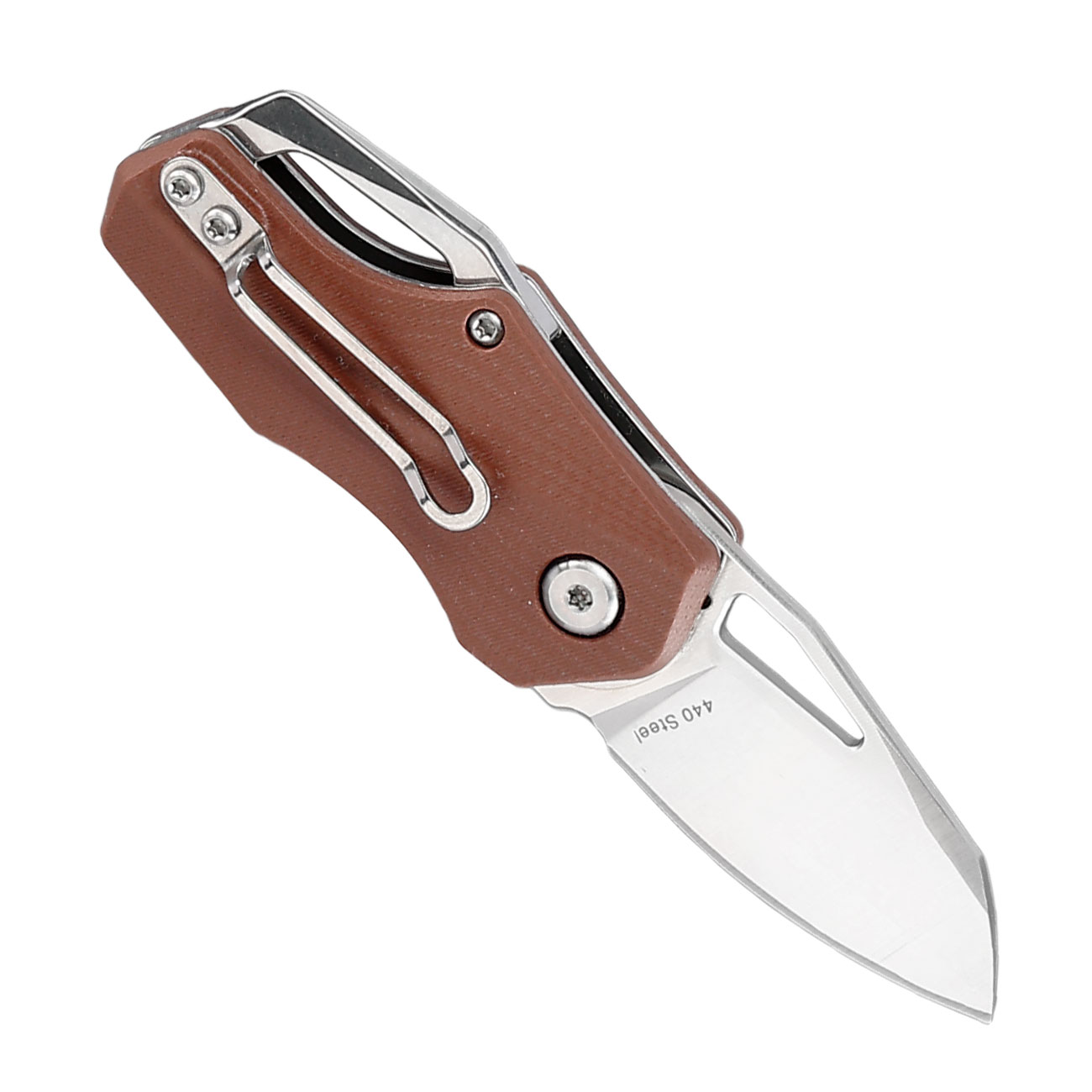 Enforcer Einhandmesser Chico silber/braun inkl. Grtelclip Bild 1