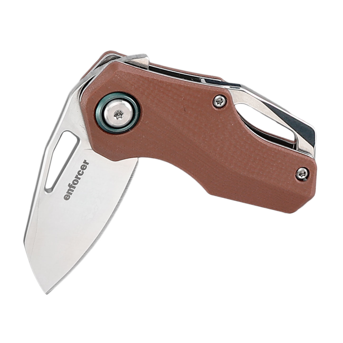 Enforcer Einhandmesser Chico silber/braun inkl. Grtelclip Bild 2