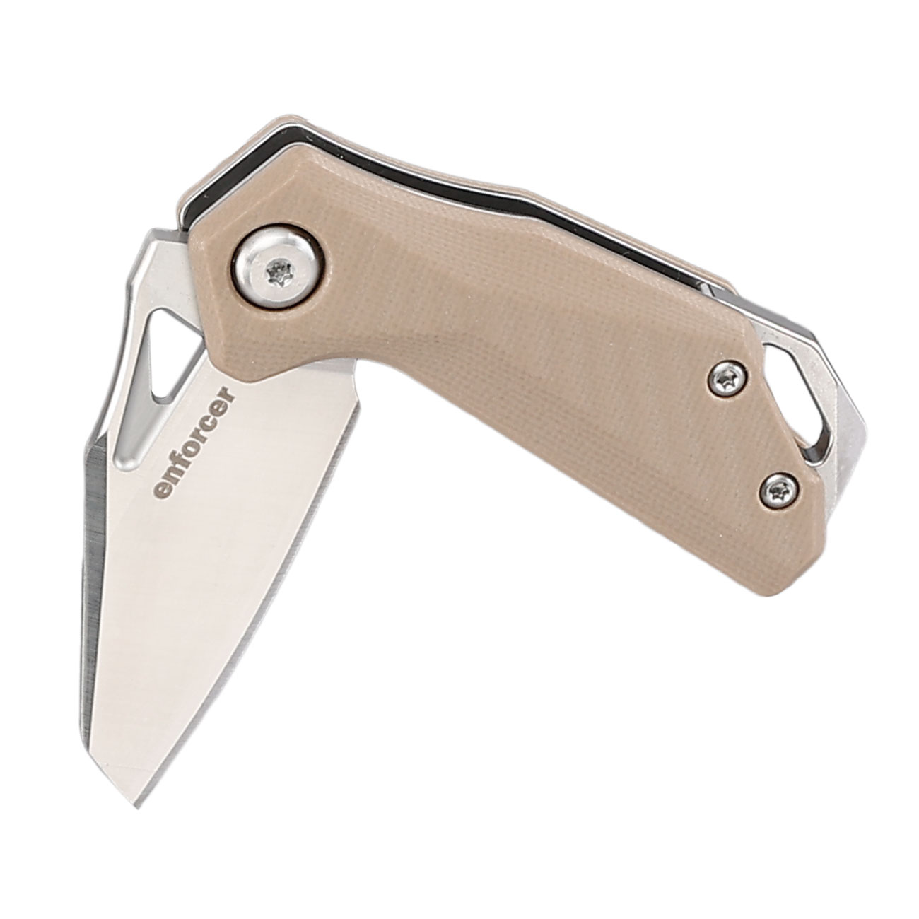 Enforcer Einhandmesser Petit silber/coyote inkl. Grtelclip Bild 2