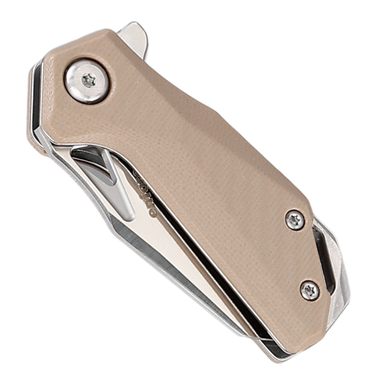 Enforcer Einhandmesser Petit silber/coyote inkl. Grtelclip Bild 4