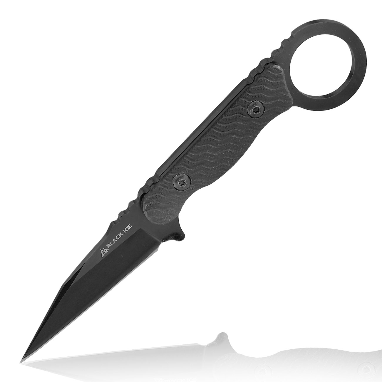 Black Ice Grtelmesser Spin schwarz inkl. Kydexscheide
