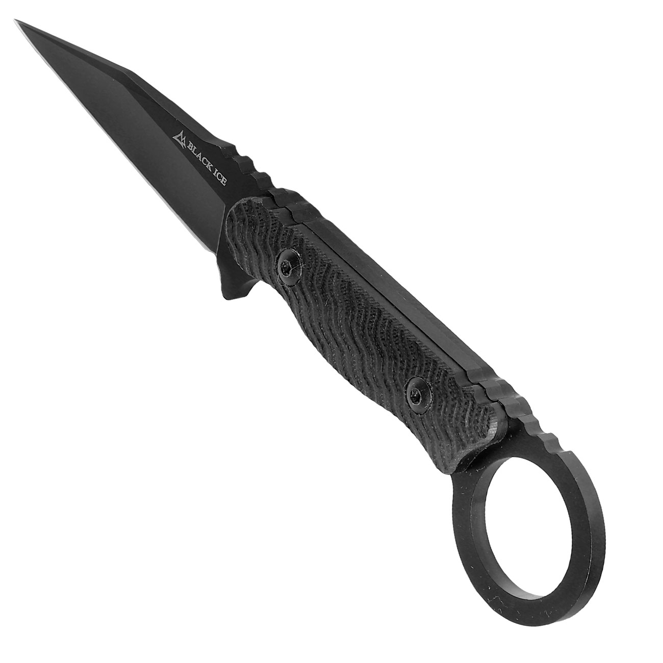 Black Ice Grtelmesser Spin schwarz inkl. Kydexscheide Bild 6