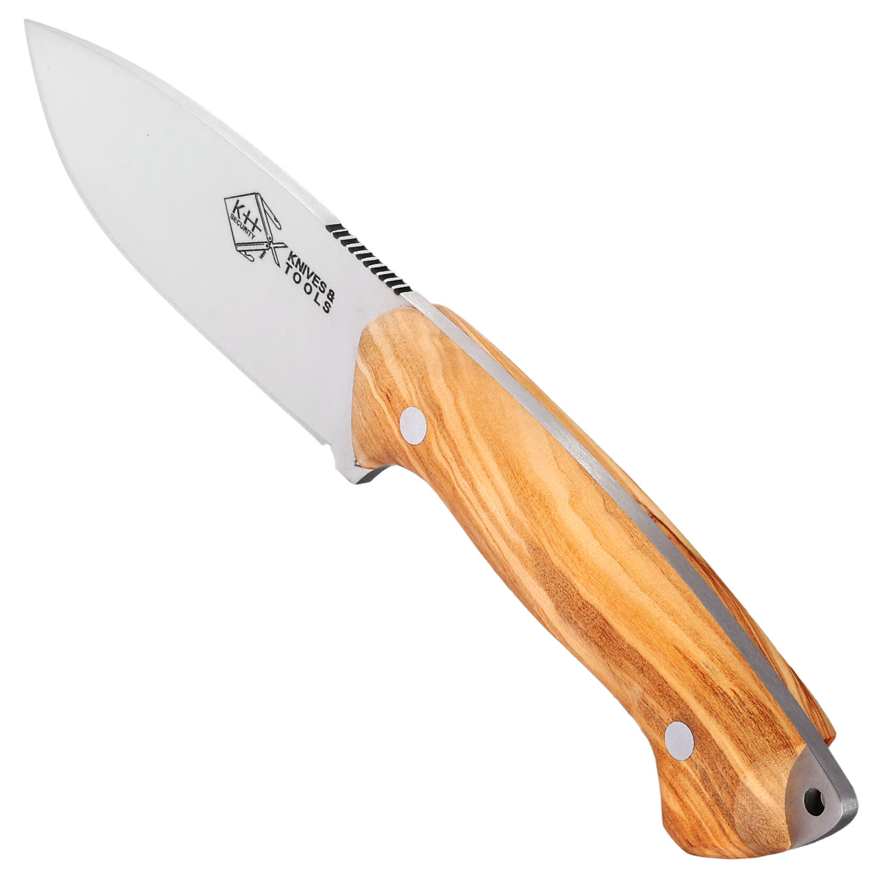 Outdoormesser Hunter Olivenholz inkl. Lederscheide Bild 6