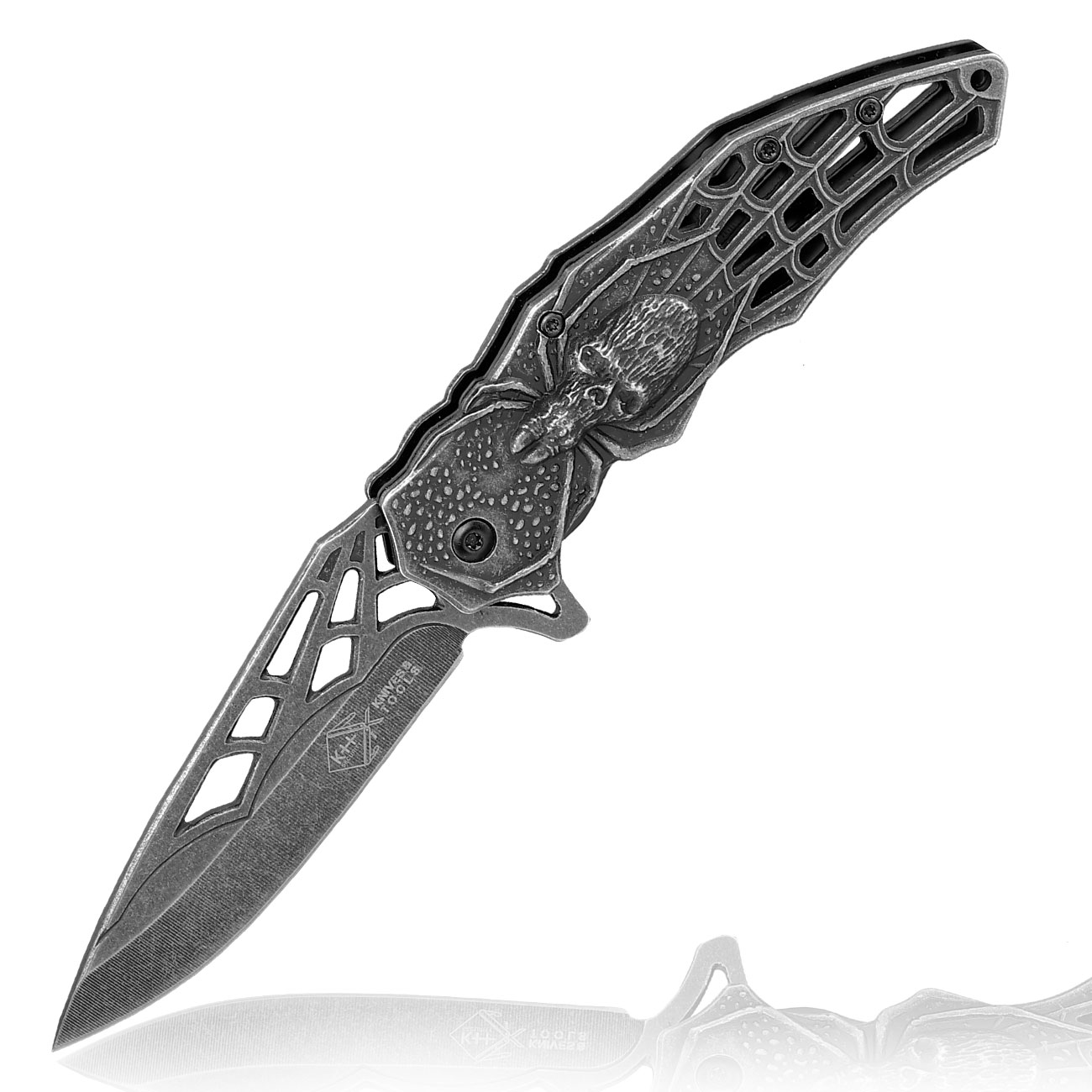 Einhandmesser Spider grau inkl. Grtelclip