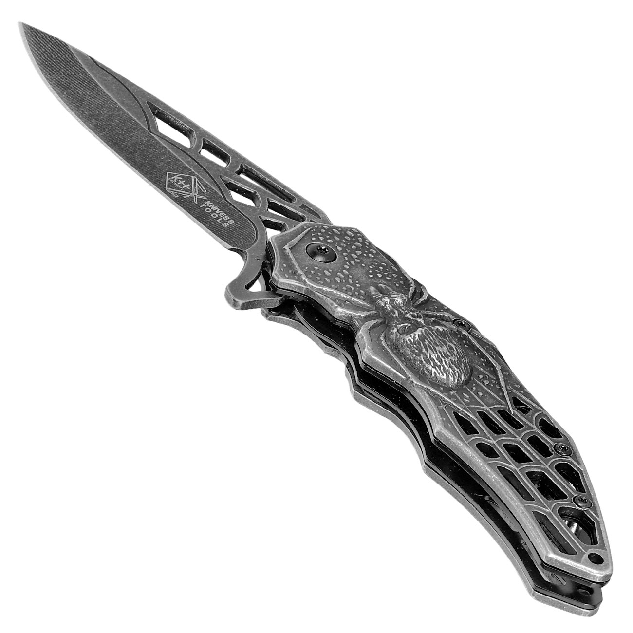 Einhandmesser Spider grau inkl. Grtelclip Bild 2
