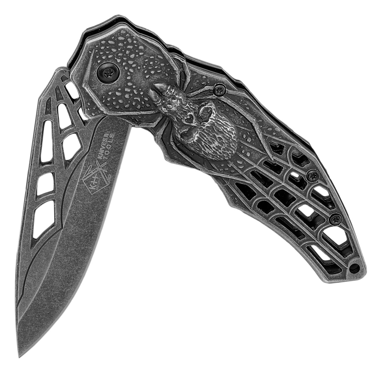 Einhandmesser Spider grau inkl. Grtelclip Bild 3