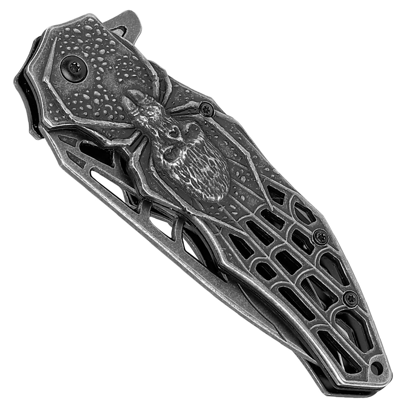 Einhandmesser Spider grau inkl. Grtelclip Bild 4