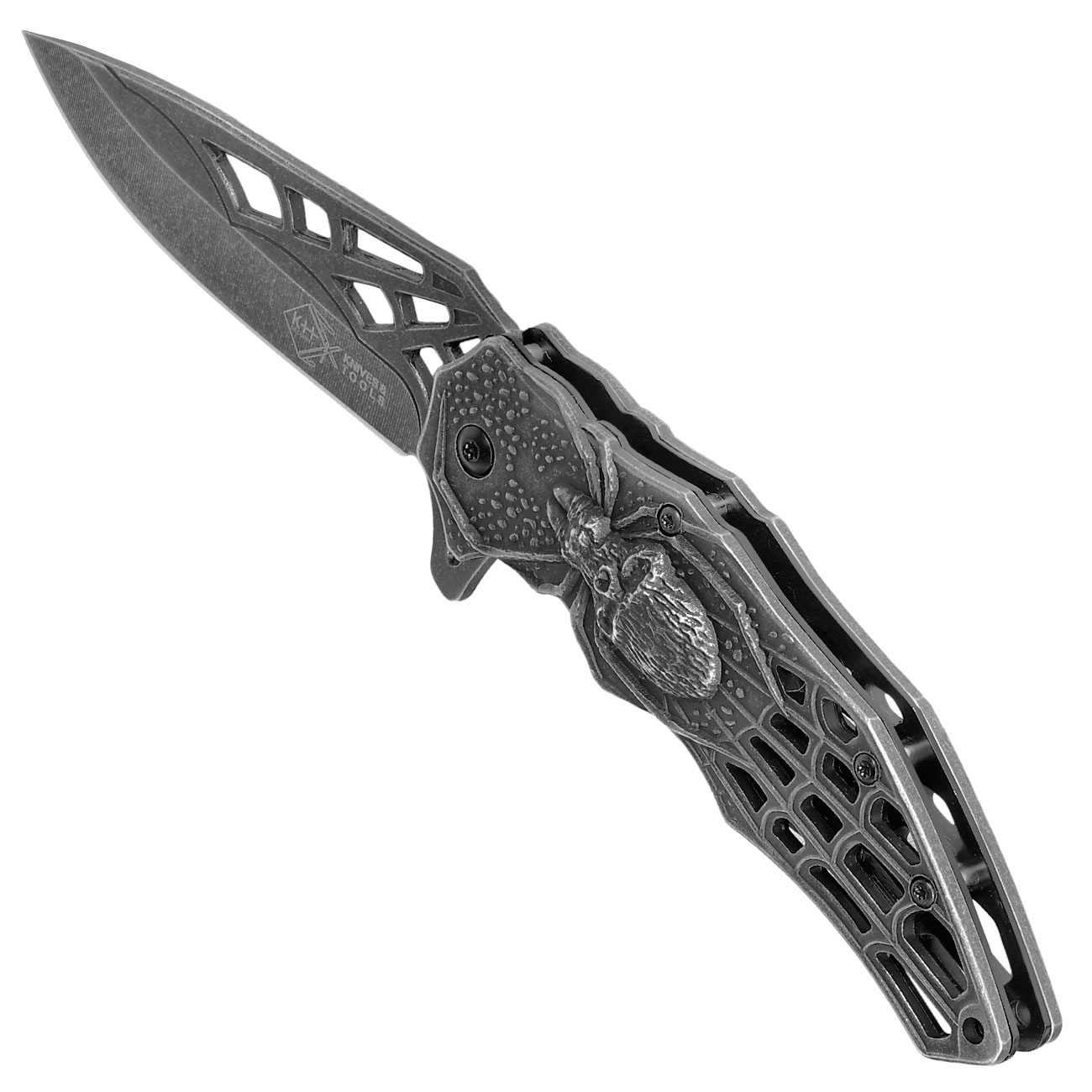 Einhandmesser Spider grau inkl. Grtelclip Bild 6