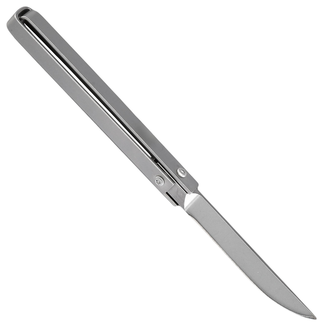 Folding Knife 360 mit Glasbrecher silber inkl. Lederholster Bild 1